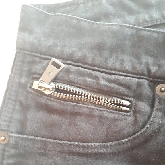 Ralph Lauren Black Label Moto Biker Jeans Black 30 x 34 - Picture 4 of 6